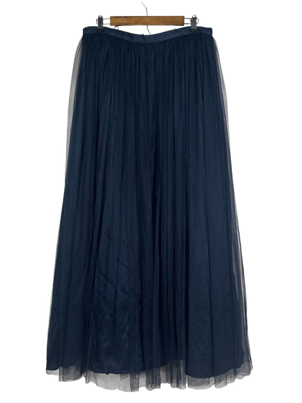 Adrianna Papell Women's Blue Mesh Lined Maxi Skirt Size 14